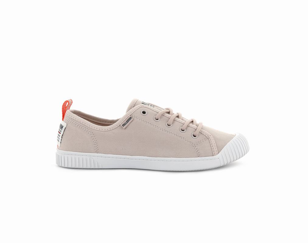 Palladium Easy Lace Canvas Women's Low Top Sneakers Beige (UMGQ01279)